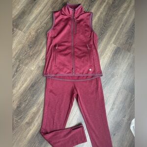 New! T by Talbots air knit stretch 2-piece vest & leggings set